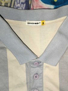 Striped Long Sleeve Polo Shirt | Bewakoof Original