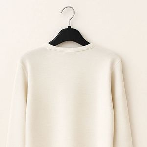 white V-Neck Long Sleeve T-Shirt