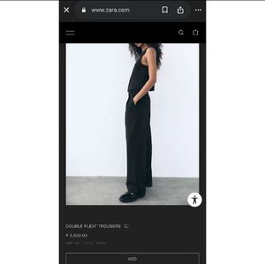 Extra Wide Leg Black Pants-ZARA (Brand New)