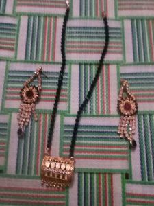 Elegant Gold-Tone Necklace &amp; Earring Set Only One