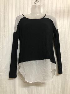 A.N.A Black Long Sleeve Top