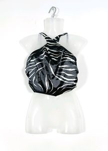 Women&#39;s Zara Fancy Black &amp; Gray Crop Top