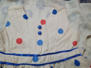 Off-white Girls Gown For 7-8 Yr Old