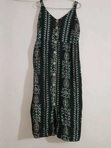 🌿 &#34;Boho Printed Strappy Maxi Dress&#34;
