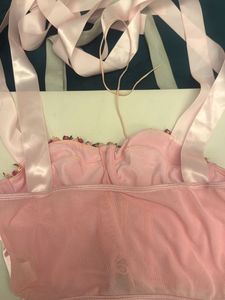 Urbanic Floral Embroidered Corset Top