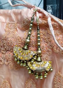 Peach Embroidered Lehenga Choli