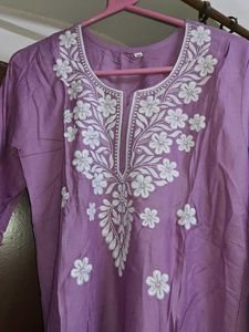 Lucknow Chikankari Embroidery Chickan Kurti