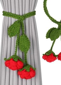 Crochet Rose Curtain Tiebacks