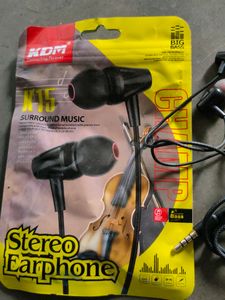 KDM K15 Wired Earphones With Mic New Unused Product