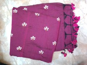 Khadi Embroidery Saree