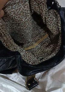 Black Leather Hobo Bag