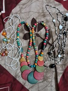 Boho Necklace Bundle With Dimond Bracelet