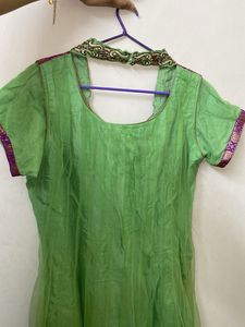 Sawan Special Light Green Anarkali And Dupatta