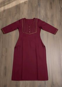 ✨ Elegant Maroon Kurti Set ✨