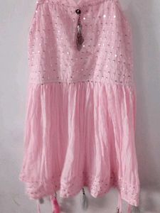 Pink Sequin Embellished Mini Shararat Set