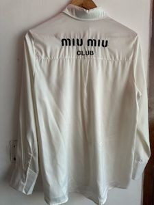 Classy Satin Off White Shirt