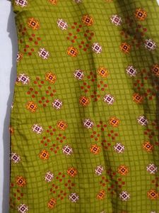 Green Churidar / Kurta With Shawl