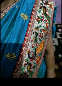 One Time Used Saree With Stiched Blouse Bust 36