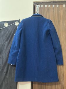 Blue Wool Blend Coat