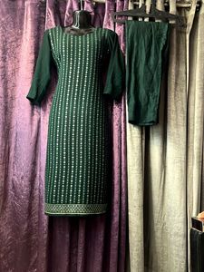 Dark Green Salwar Kameez Suit