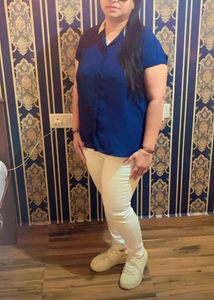 an imported classy navy shirt