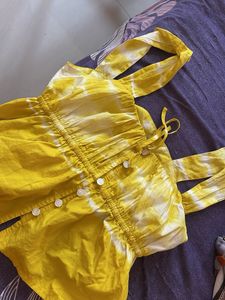 Yellow Tie-Dye Top