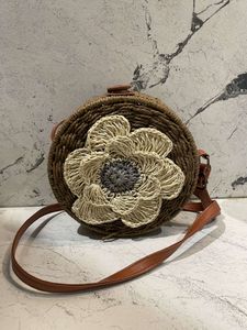 White Flower Cute Jute Bag