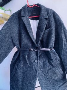 Maje Gray Wool Blend Coat