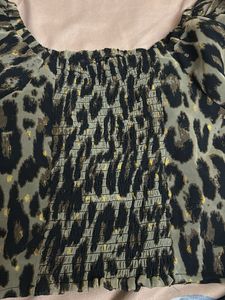animal print crop top