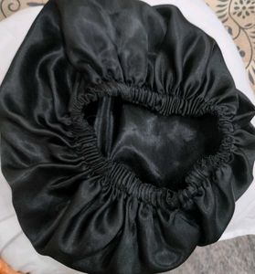 Black Satin Bonnet