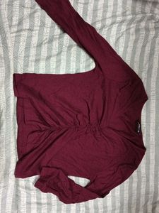 Maroon Long Sleeve Top