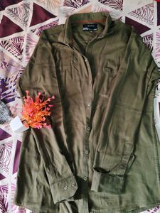 Olive Green Casual Shirt