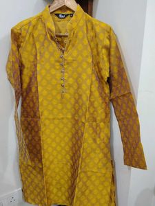 Gold Patterned Kurta