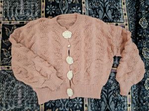 pintresty Vintage Inspired Pink Cardigan