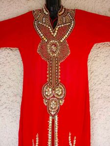 Royal Red Cape Gown