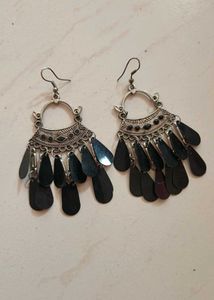 Silver Tone Dangle Drop Earrings
