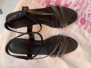 Black transparent trendy heels