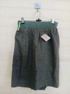 Gray Casual Skirt