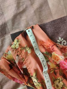 Women Floral Printed Long Dress With Half Sleeves