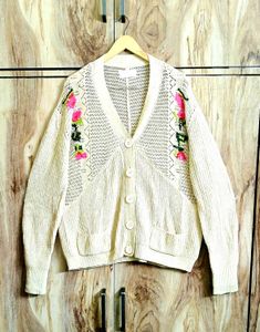 Embroidery Design Cardigan Size-46-48