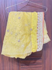 Yellow Embellished Dupatta