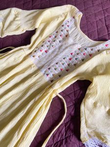 Yellow Embroidered Dress