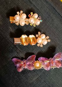 Pearl &amp; Rhinestone Hair Clips (Set of 2)