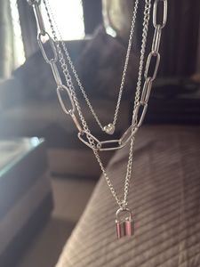 Layered Lock Necklace