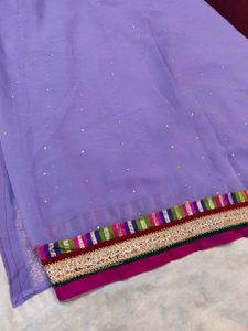🪻Beautiful Work Pattern Lavender Colour Saree