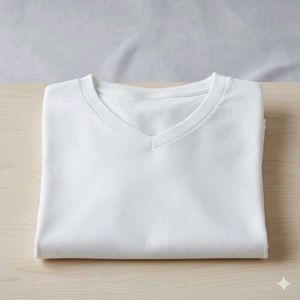 White V-Neck T-Shirt