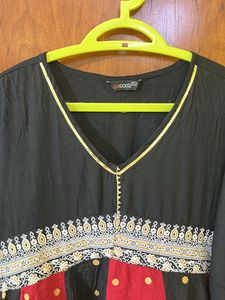 Beautiful Anarkali Black &amp; Red Top