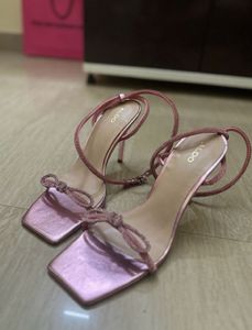 ALDO Pink Glitter Bow Heels for Rs 1650