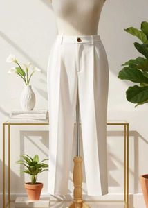 White High waist trousers