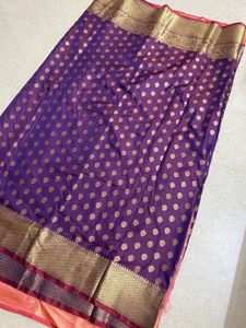 Elegant Purple Silk blend Saree